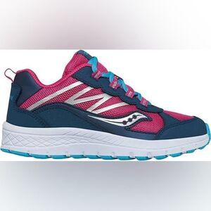 Saucony Kids' Dash Running Shoes blue‎ pink size 3.5 athletic sneakers